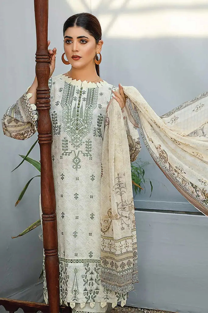 3Pc Embroidered Karandi Dsr Aly Vol 01 D#07 3Pc Embroidered