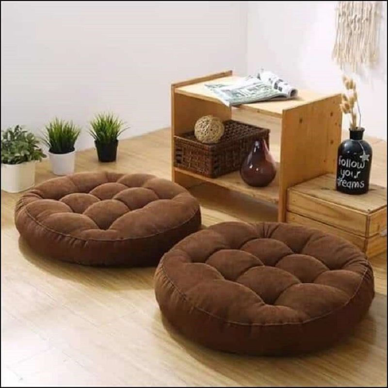 Brown Round Floor Cushion Design 113