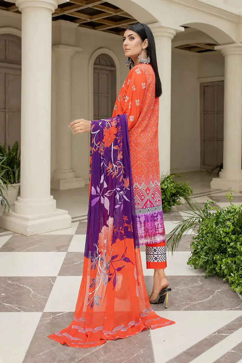 Digital Printed Exclusive Viscose Embroidered Cnr Aly Vol1 D#9 3Pc Embroidered