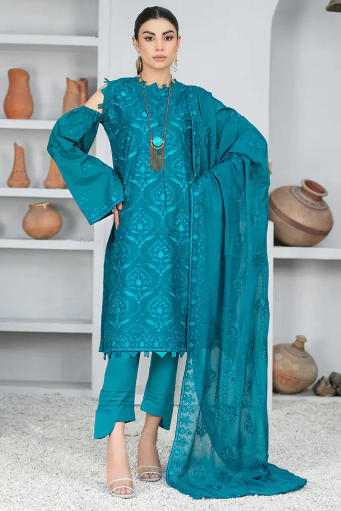 Embroidered Lawn Aly Azr Vol 04-23 D#05 3 Pc Suit