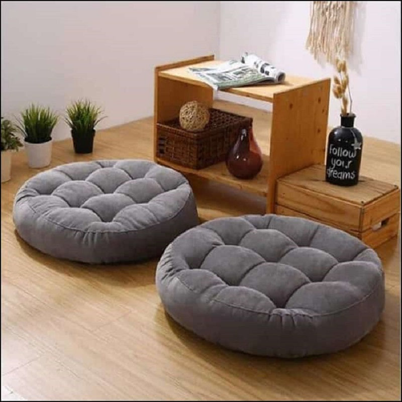 Grey Round Floor Cushion Design 112